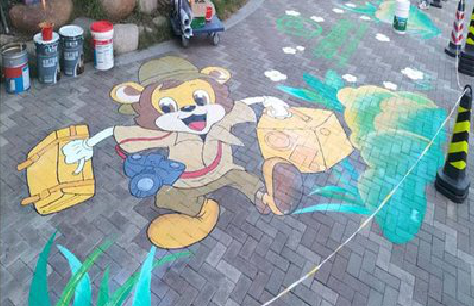 仁怀夏季画地面彩绘会遇到的问题