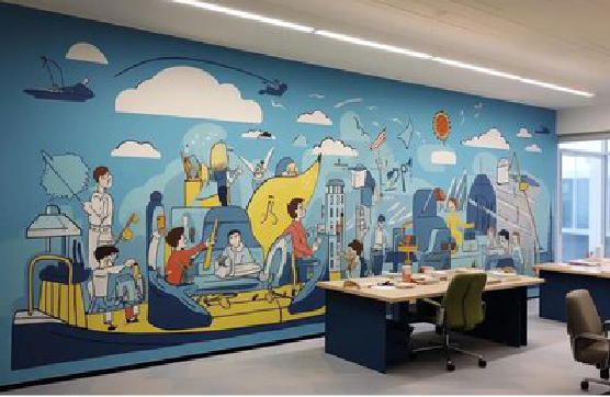 仁怀办公室墙绘的特点。