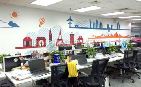 仁怀教你设计办公室墙绘的方法。