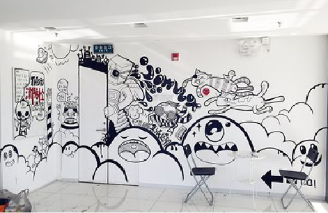 仁怀手绘墙并非传统涂鸦。